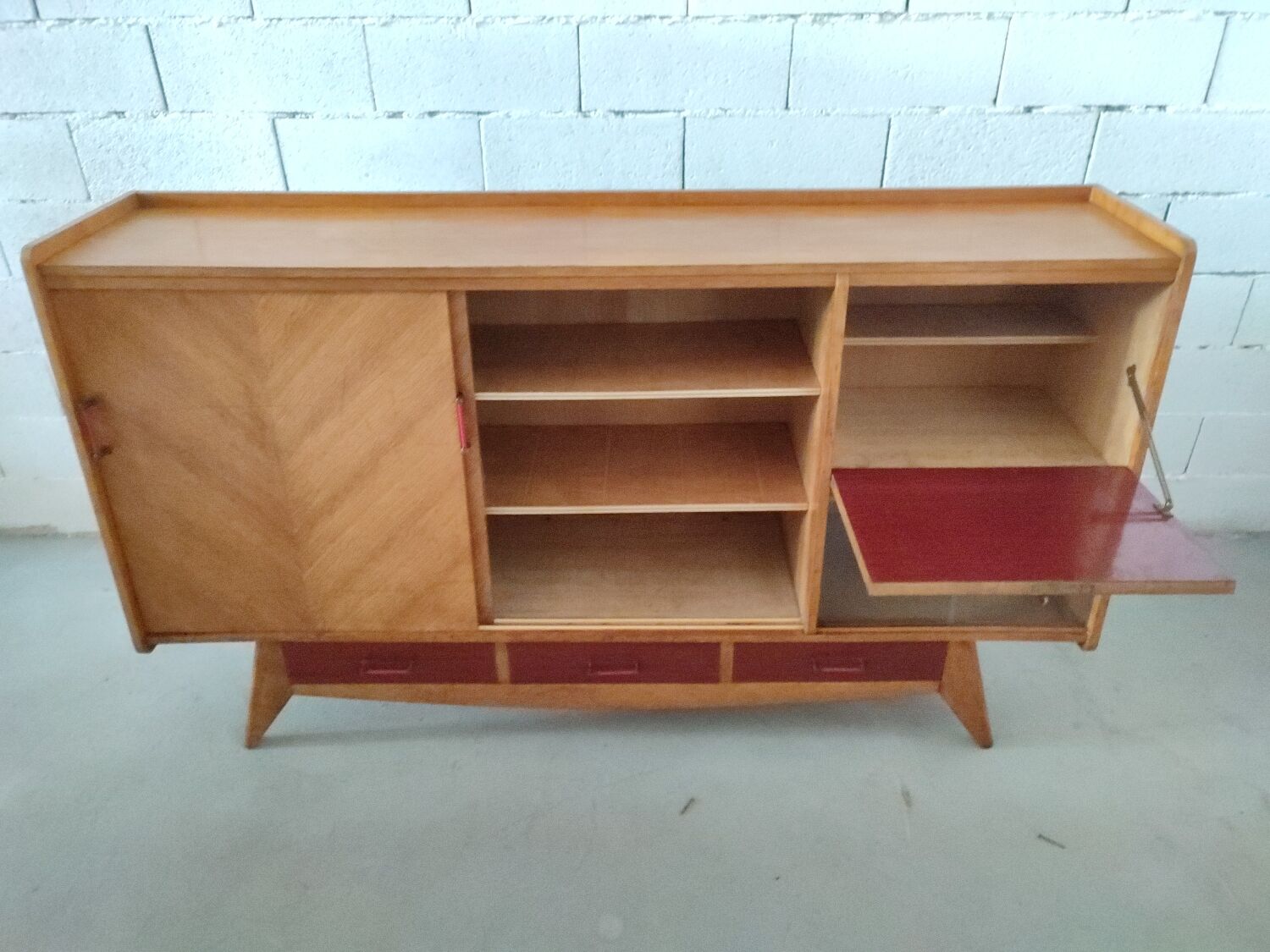 Enfilade buffet foot vintage compass