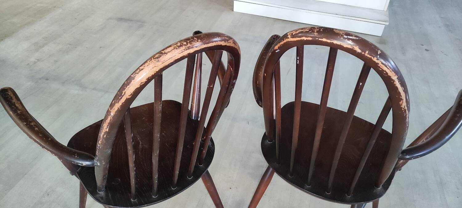 2 Ercol Quaker-style armchairs