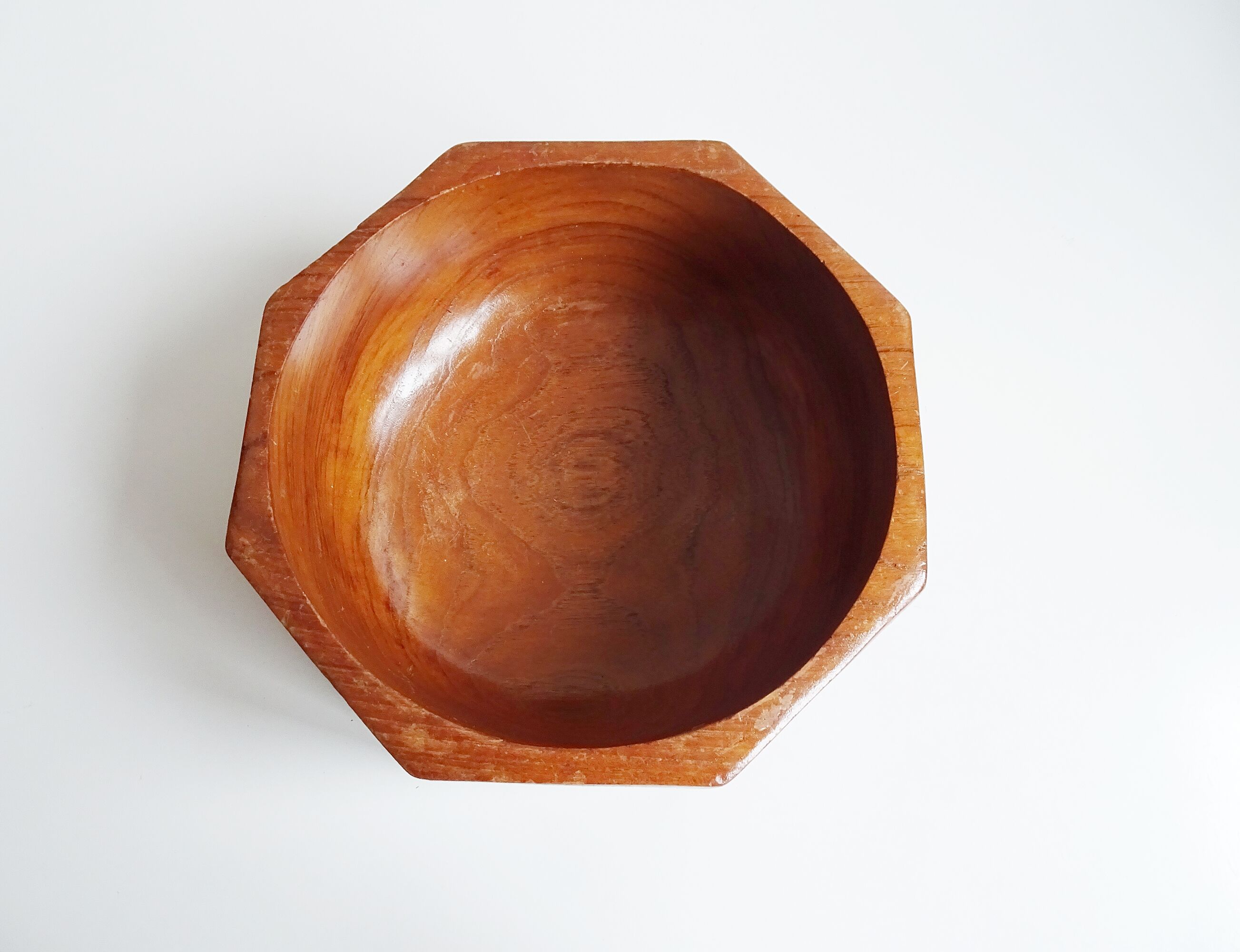Teak bowl, octagonal, 1960s