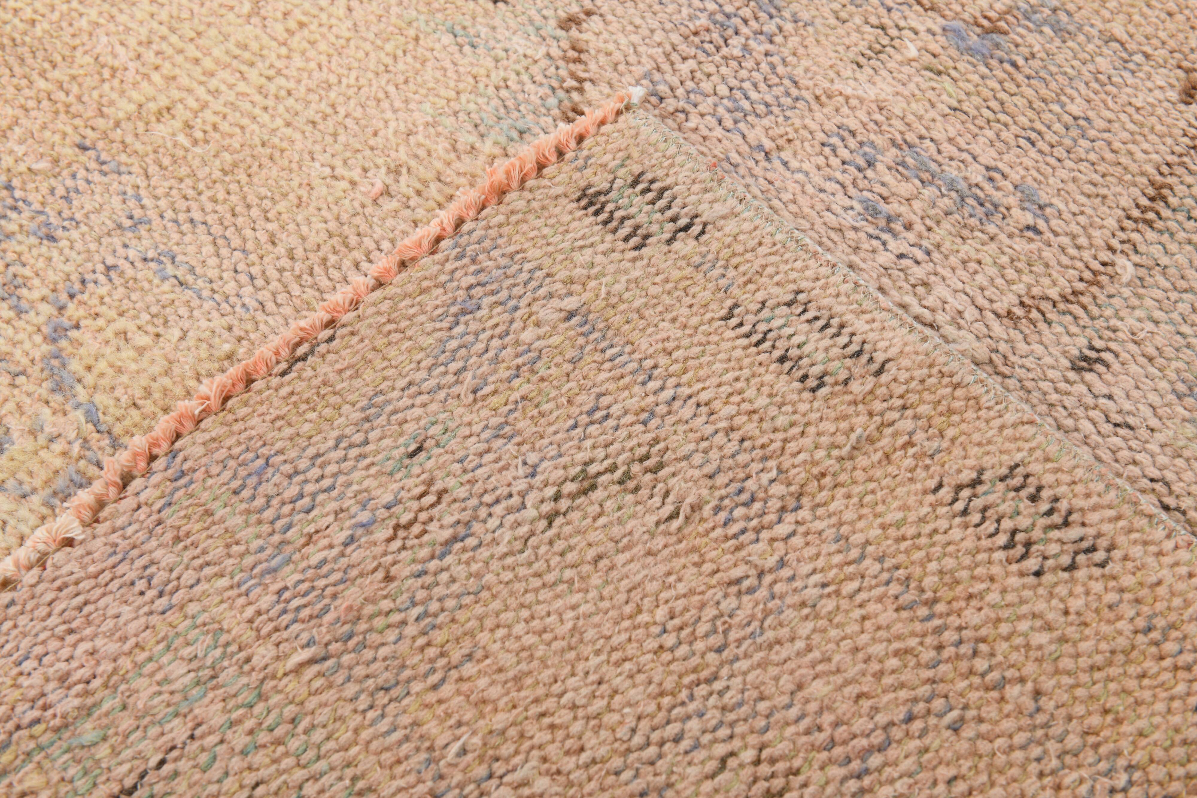 Tapis vintage beige, tapis turc vintage délavé par le soleil, tapis beige