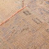 Tapis vintage beige, tapis turc vintage délavé par le soleil, tapis beige