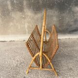 Rattan magazine holder