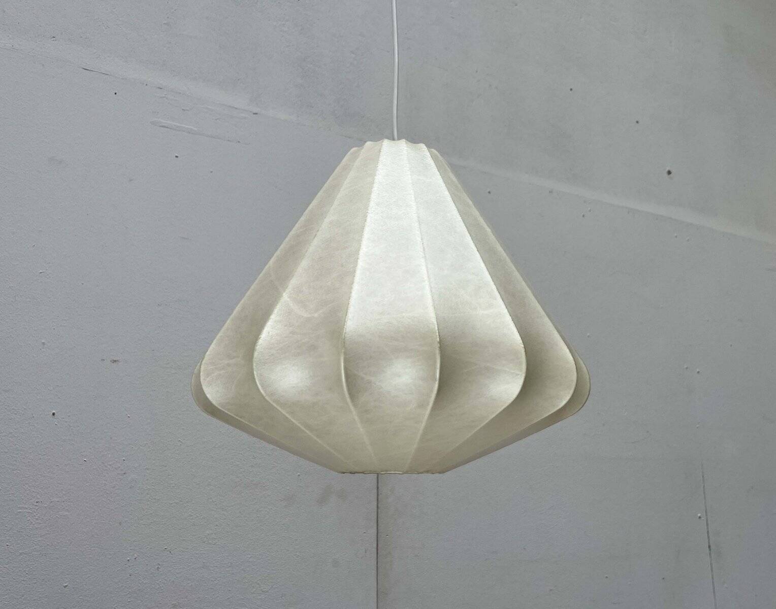 Modern mid-century Cocoon pendant lamp by Friedel Wauer for Goldkant Leuchten, Germany, 1960s.