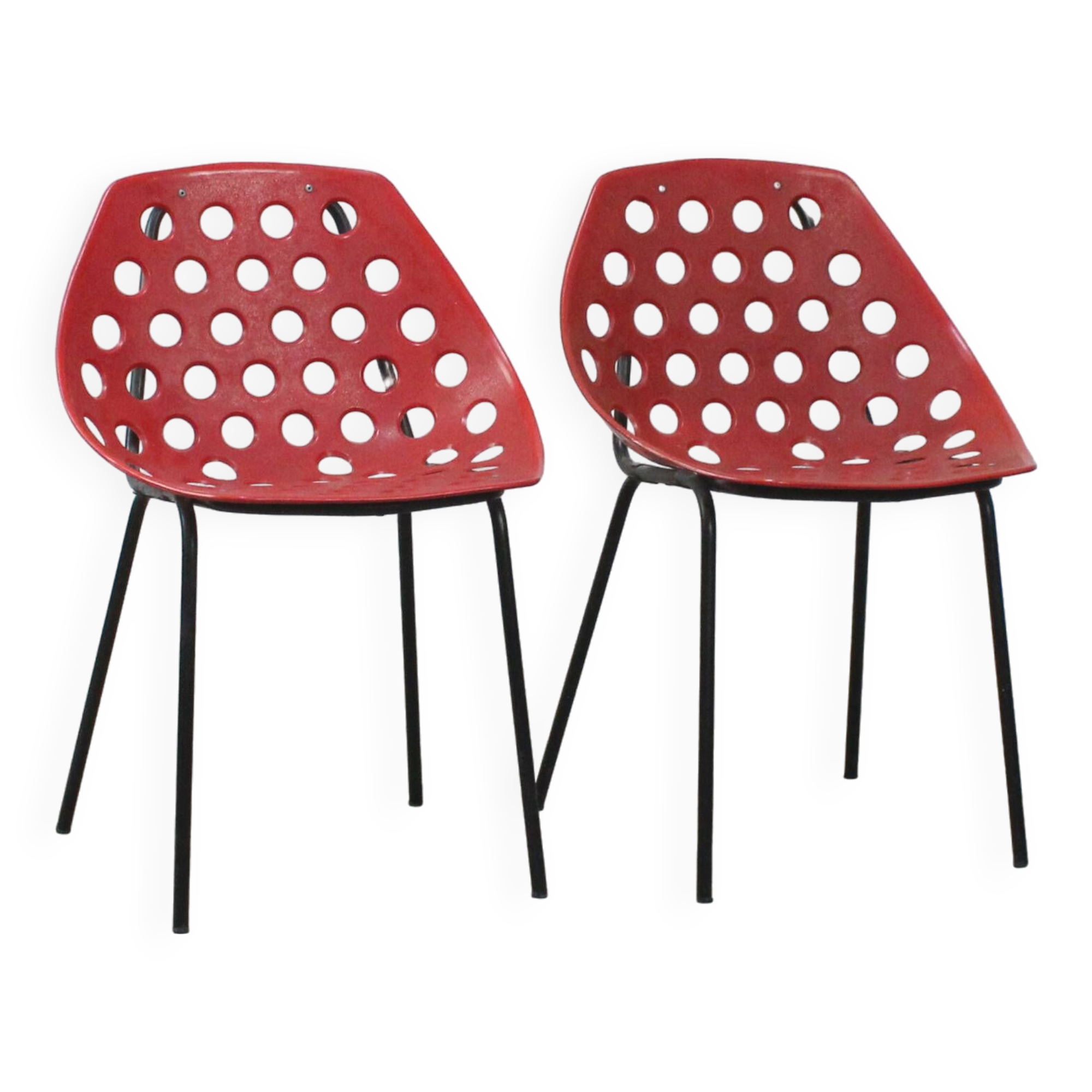 Pair of “Coquillage” chairs by Pierre Guariche for Meurop