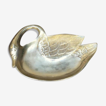 Empty pocket solid brass swan