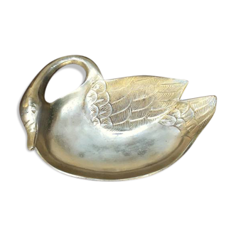 Empty pocket solid brass swan