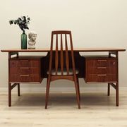Bureau en teck, design danois, années 1970, fabricant : Omann Jun