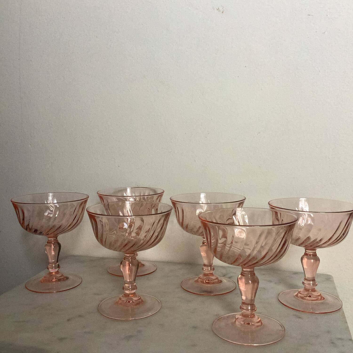 Set of vintage Rosaline pink glass bowls – Arcoroc