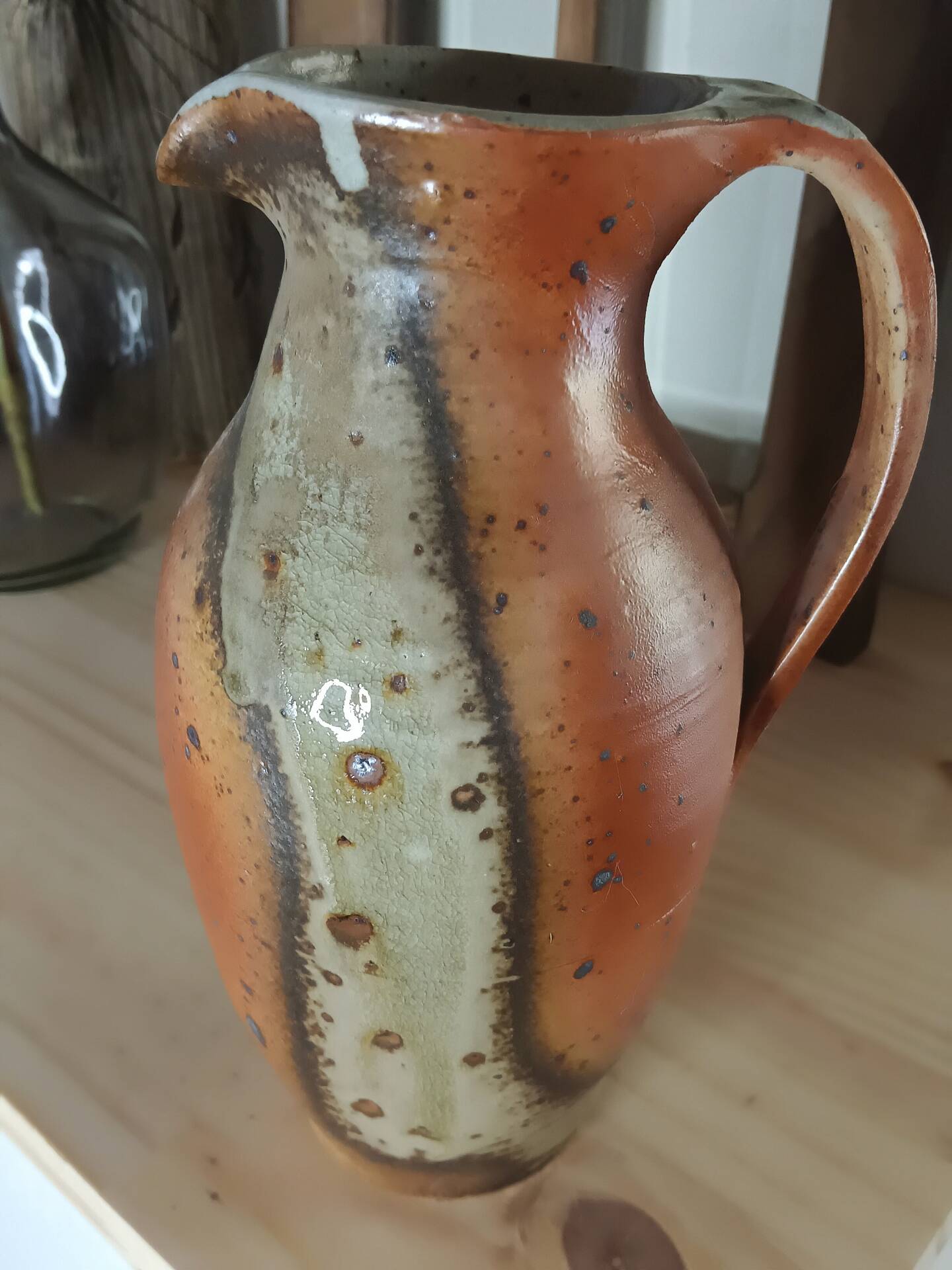 Jug / Vase in glazed terracotta, matte / glossy