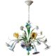 Flower chandelier in sheet metal Italy 1970s