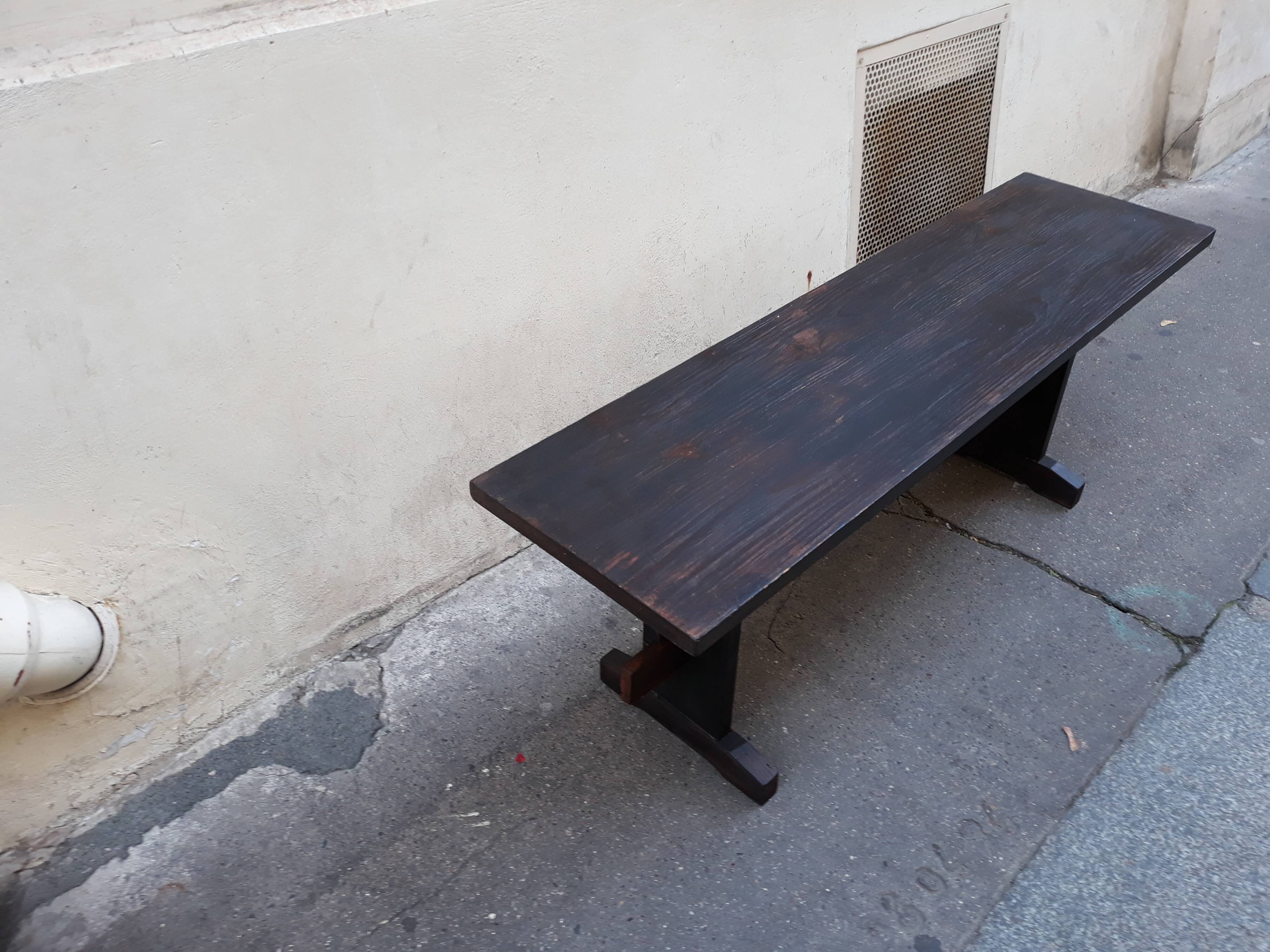 Wooden bench color wege