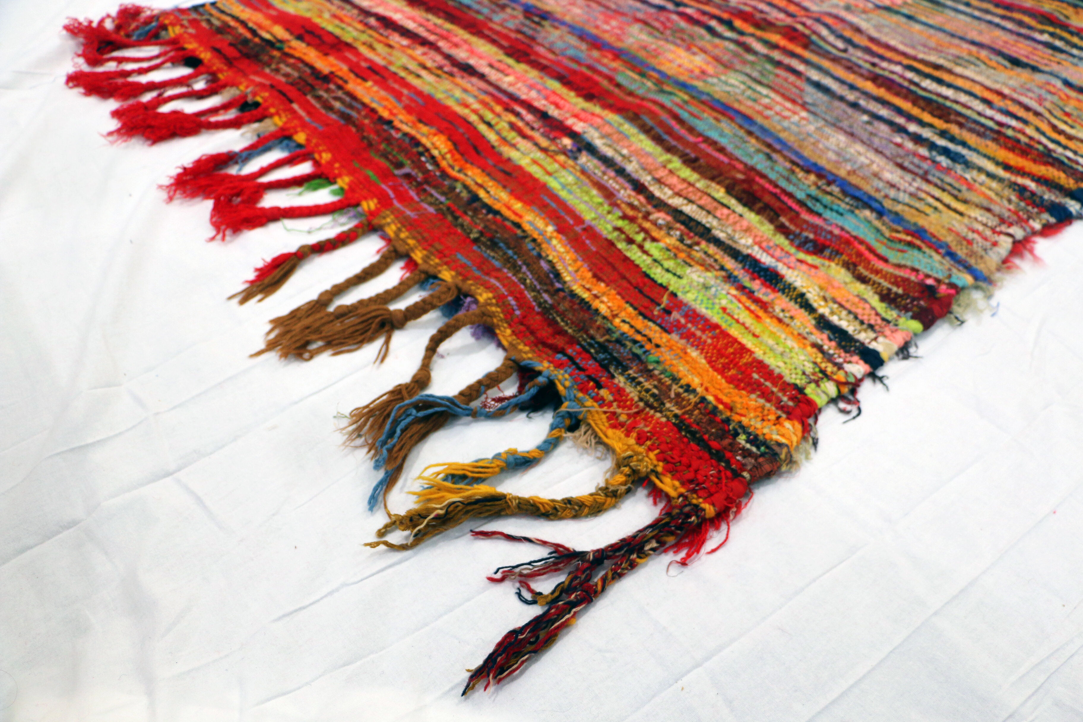 Rug in knots runner corridor Boucharouit - 90x230cm