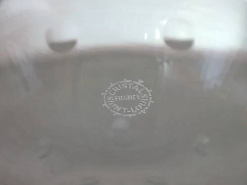 ST LOUIS "Bubbles" vase diabolo cut crystal bubbles signed - H 25 cm