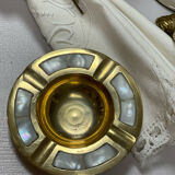 Ashtray brass and mother-of-pearl
