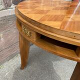 Art Deco pedestal table walnut 1950