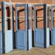 Double doors, two leaves, solid wood (Set of 4)