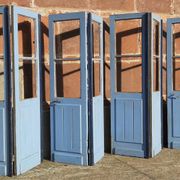 Portes doubles, deux battants, bois massif (Lot de 4)