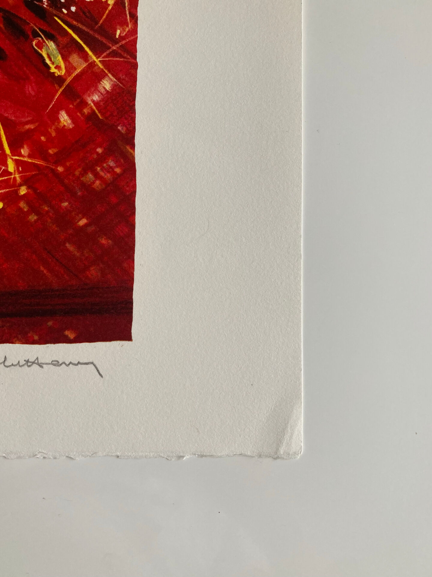 Lithographie (EA) signée Michel Henry - Bouquet Rouge 2005