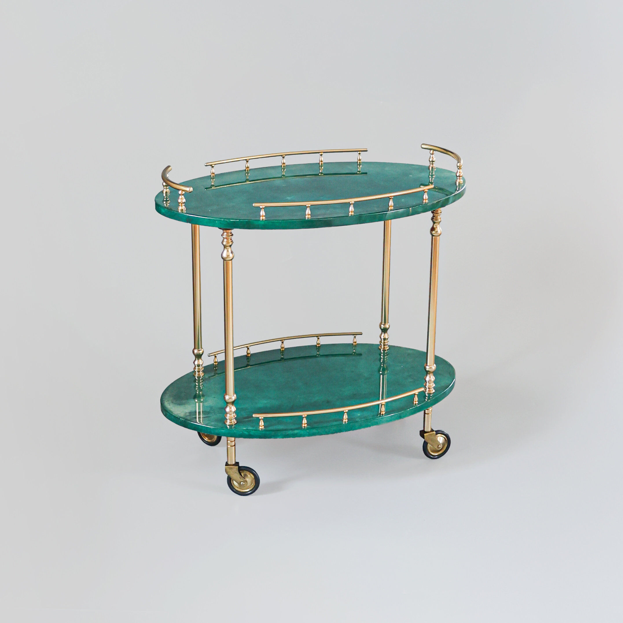 Bar cart by Aldo Tura, Italy, 1970s.