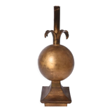 Pyramidal brass lamp, 1970s.