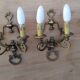 Paire d'applique bronze vintage