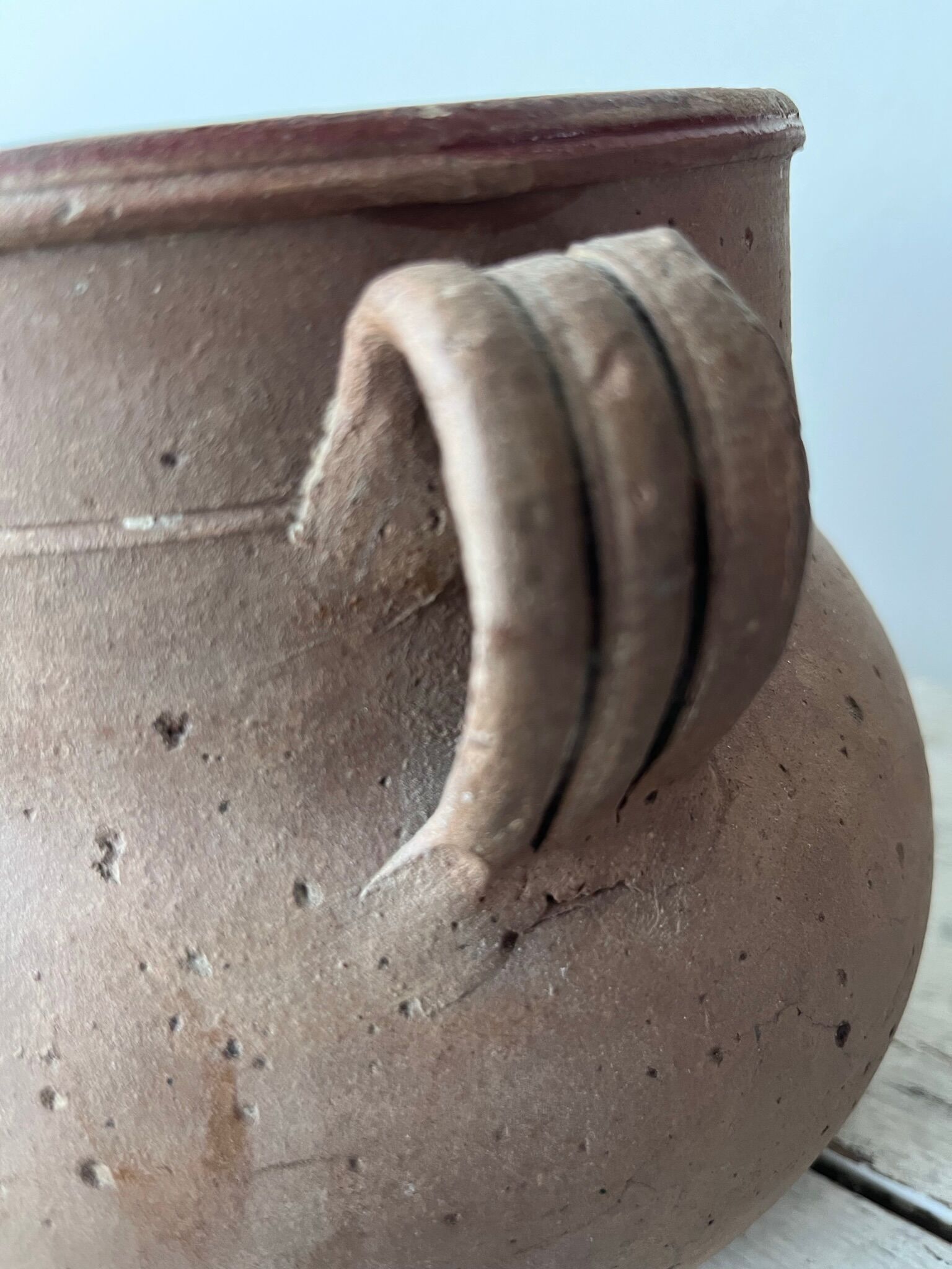 Old terracotta pot