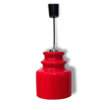 Suspended signed red glass Putzler