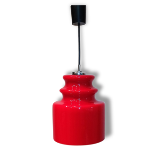 Suspended signed red glass Putzler