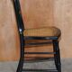 Regency Chair in Ebonised Wood and Gold Leaf Inlaid with Mother of Pearl circa 1815