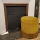 Pouf velours ocre