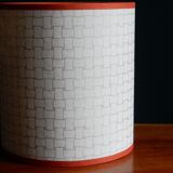 Nepalese paper cylindrical lampshade
