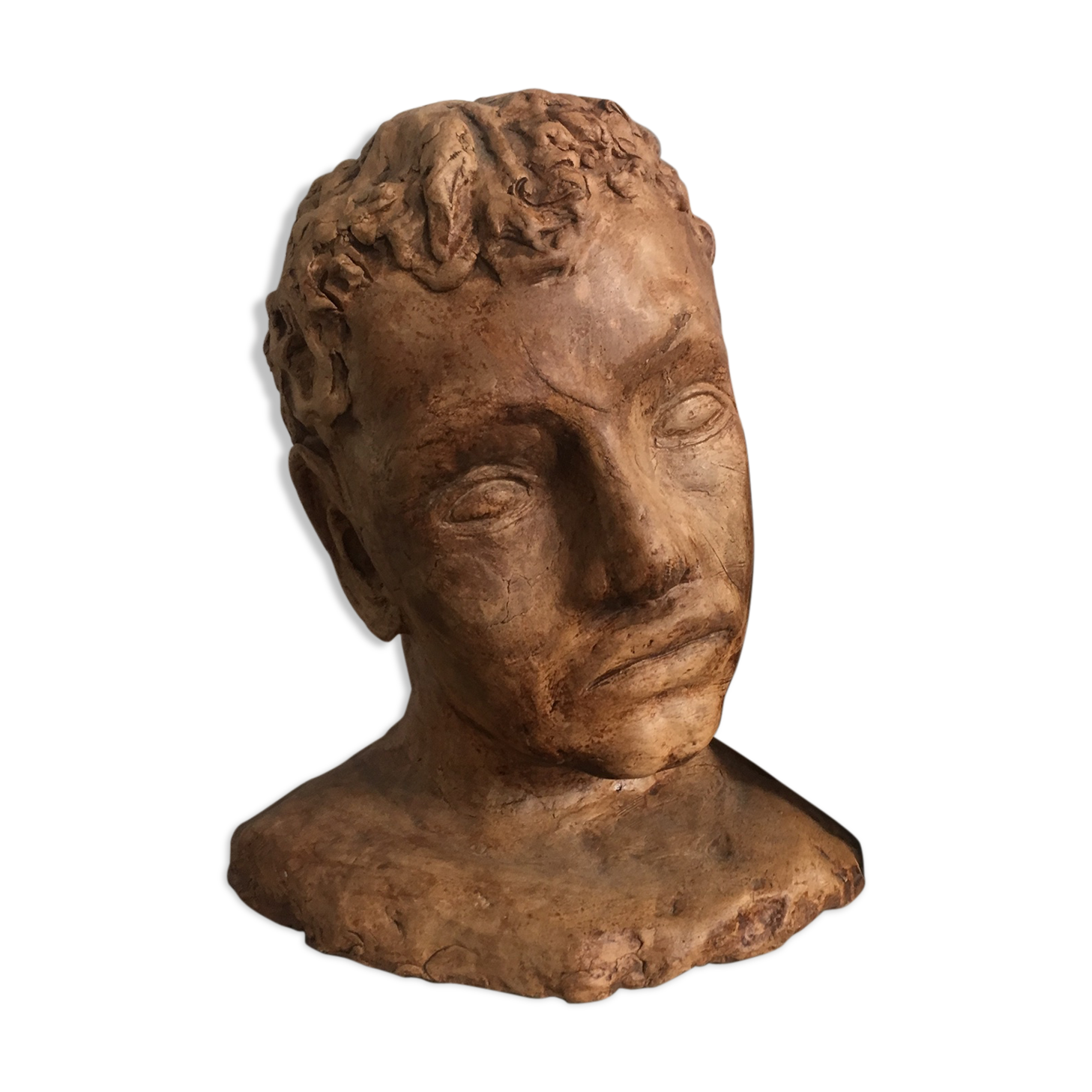 Vintage sculpted head to pose