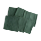 Set of 6 green towels, monogram GR