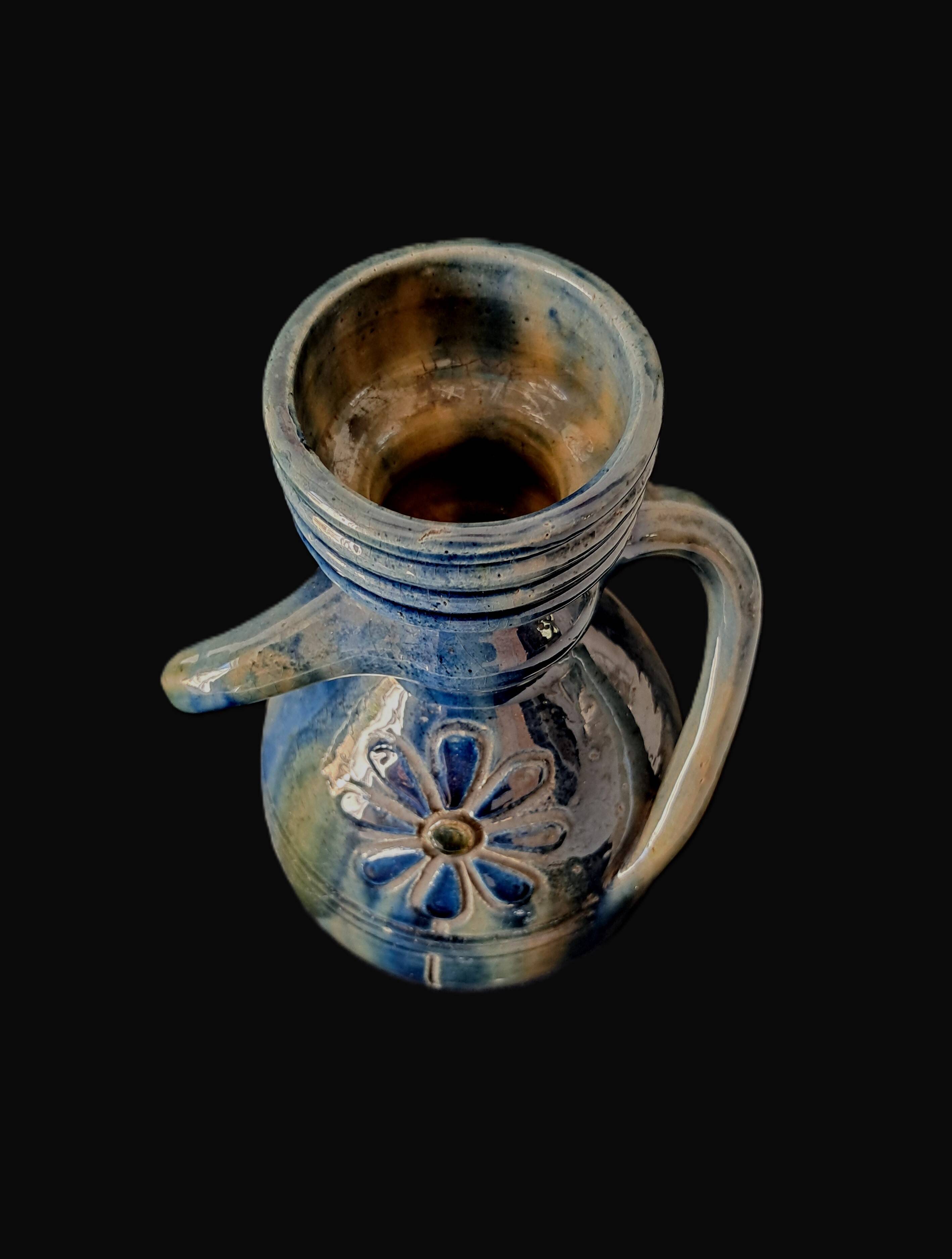 Pair of Vases with Two Turning Handles - Flemish Pottery