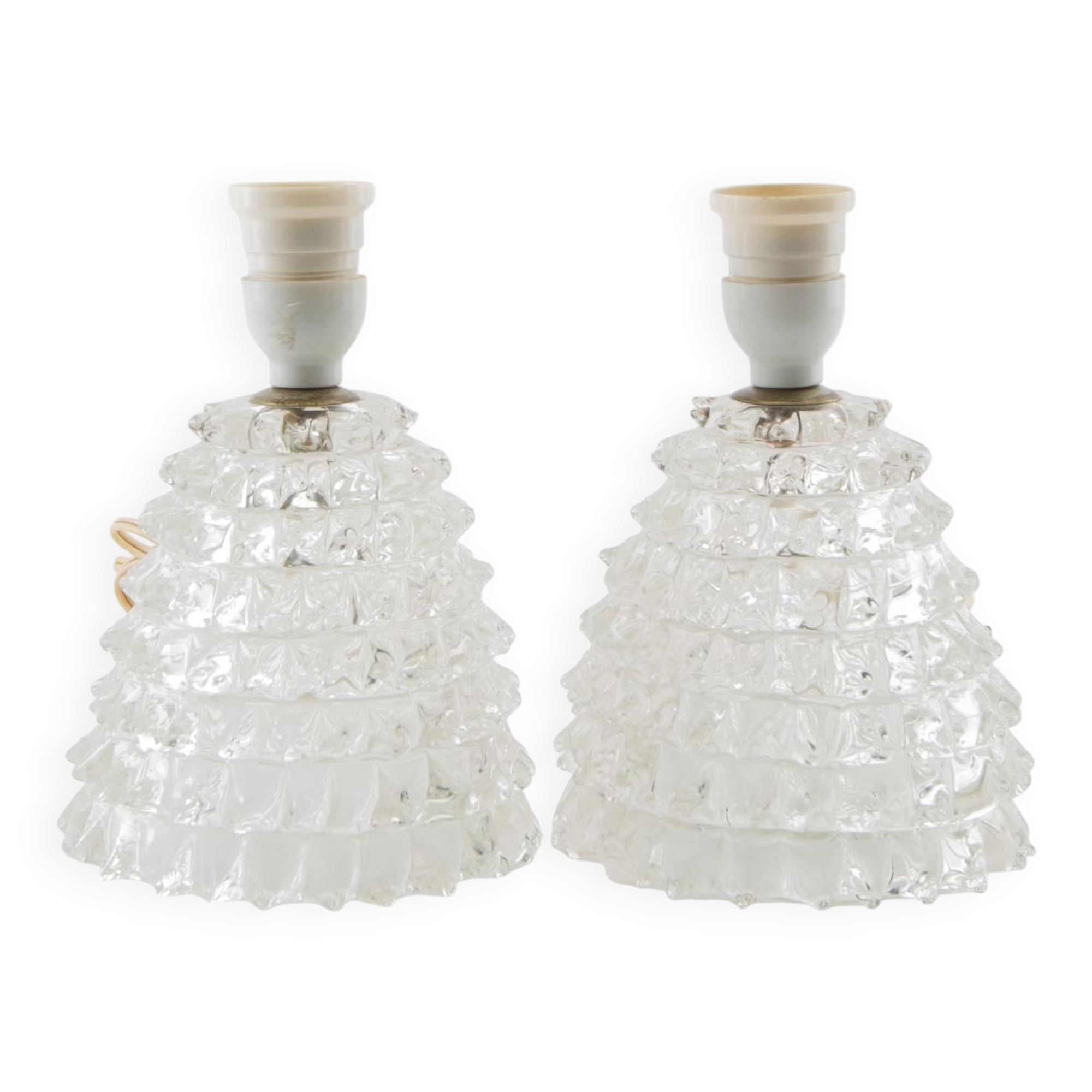 Pair of Murano glass table lamps Italy 1950