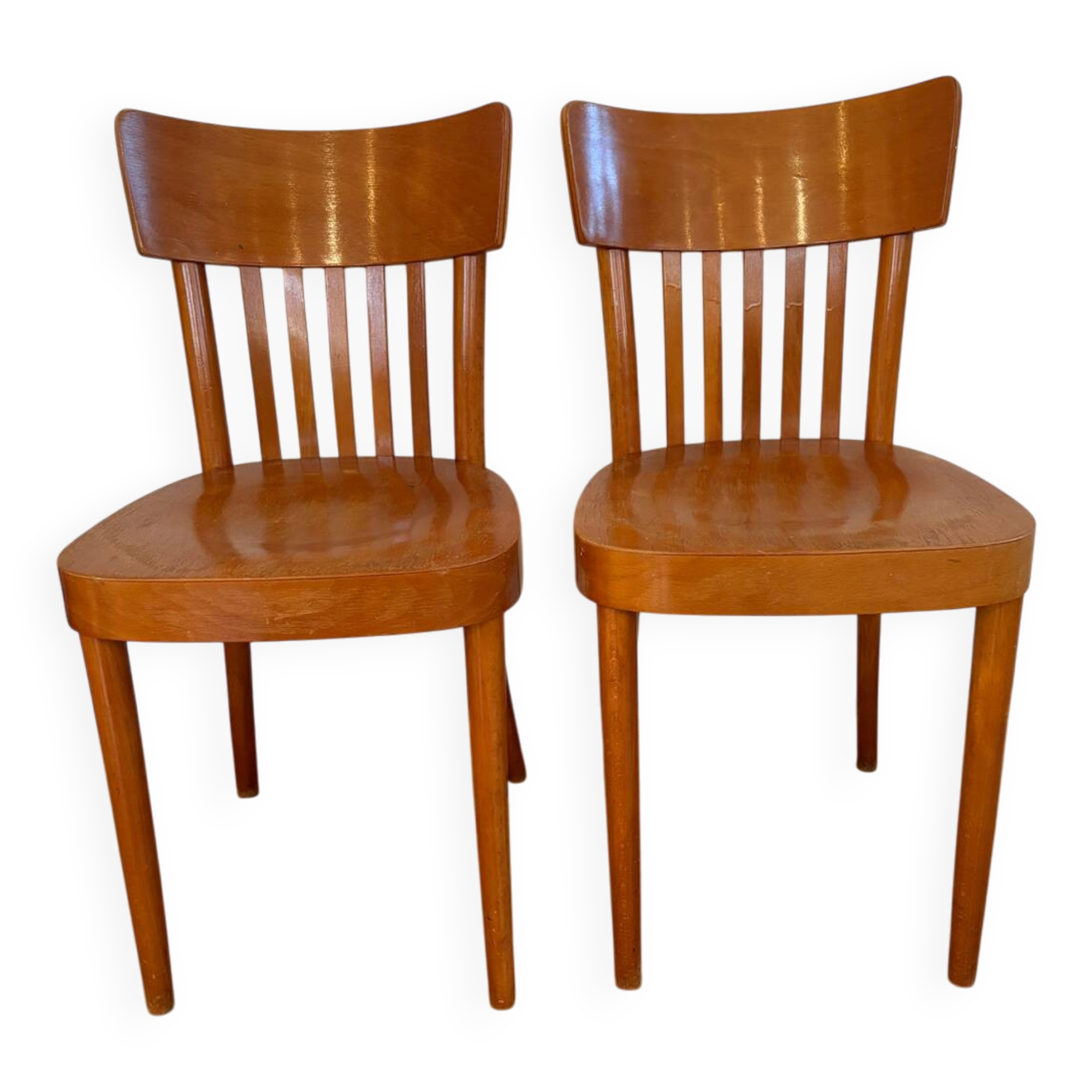 Pair of vintage bistro chairs, Netherlands, 1950s-60s
