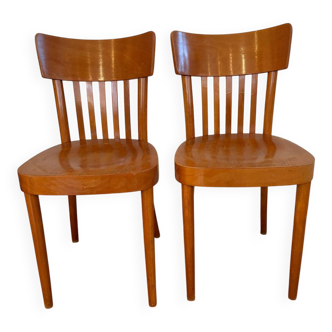 Pair of vintage bistro chairs, Netherlands, 1950s-60s