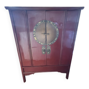 Armoire de mariage chinoise laquée, 19ème siècle