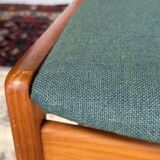 Set of 4 vintage Danish wood and wool chairs by Sax, Denmark 1960s