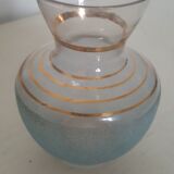 Soliflore en verre avec dorures