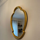 Miroir bois doré 1950 Hollywood Regency