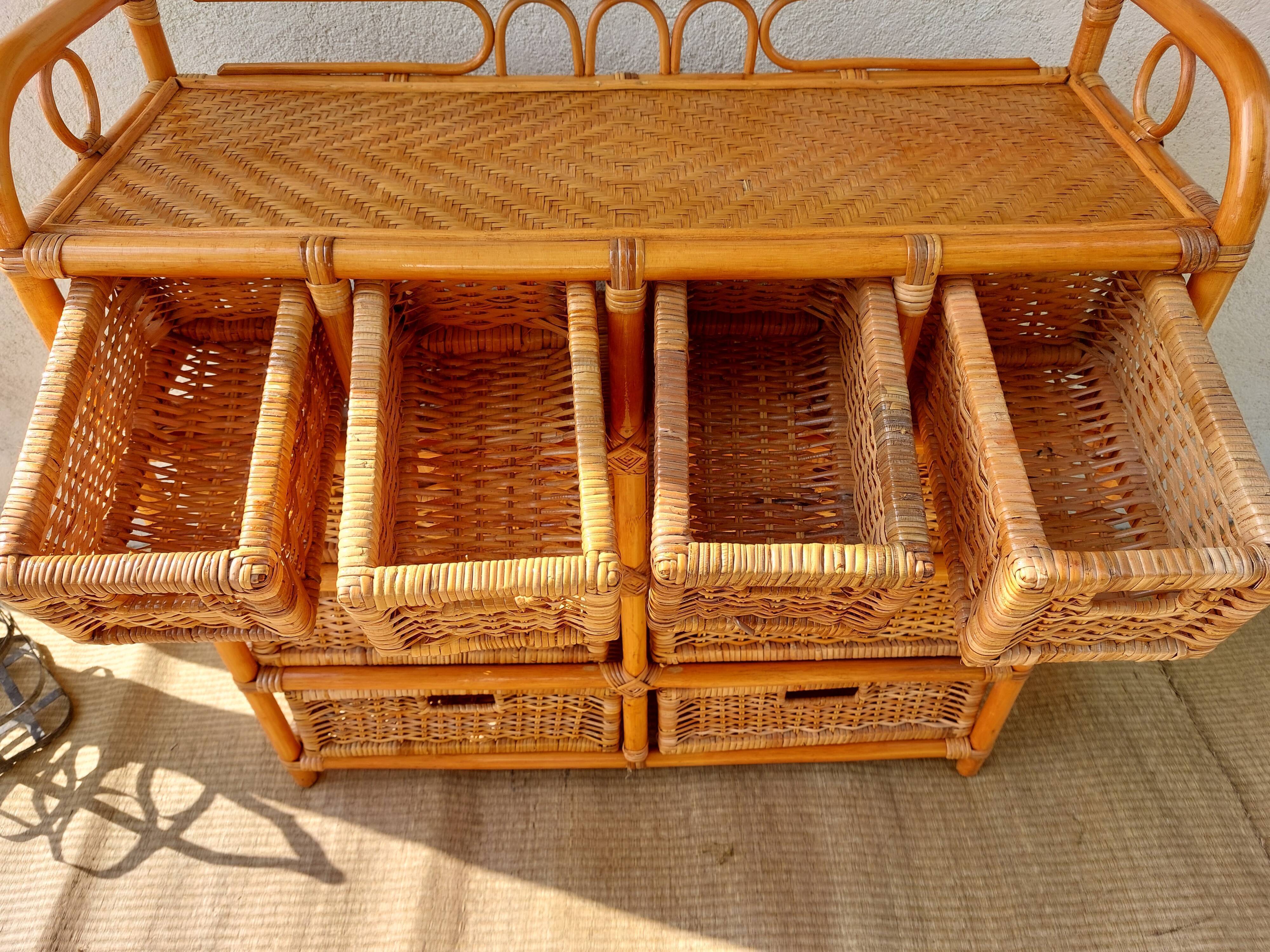 Commode en osier