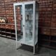 Vintage ManuBelge Medical Cabinet | Industrial Glass Display