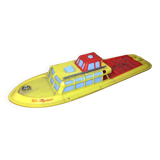 Old Toy Boat Tin MS Helgoland A Remontoir 1950 Vintage #A600