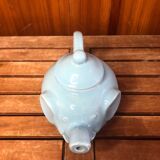 Ancienne théière forme éléphant céramique bleu ciel vintage #a472b