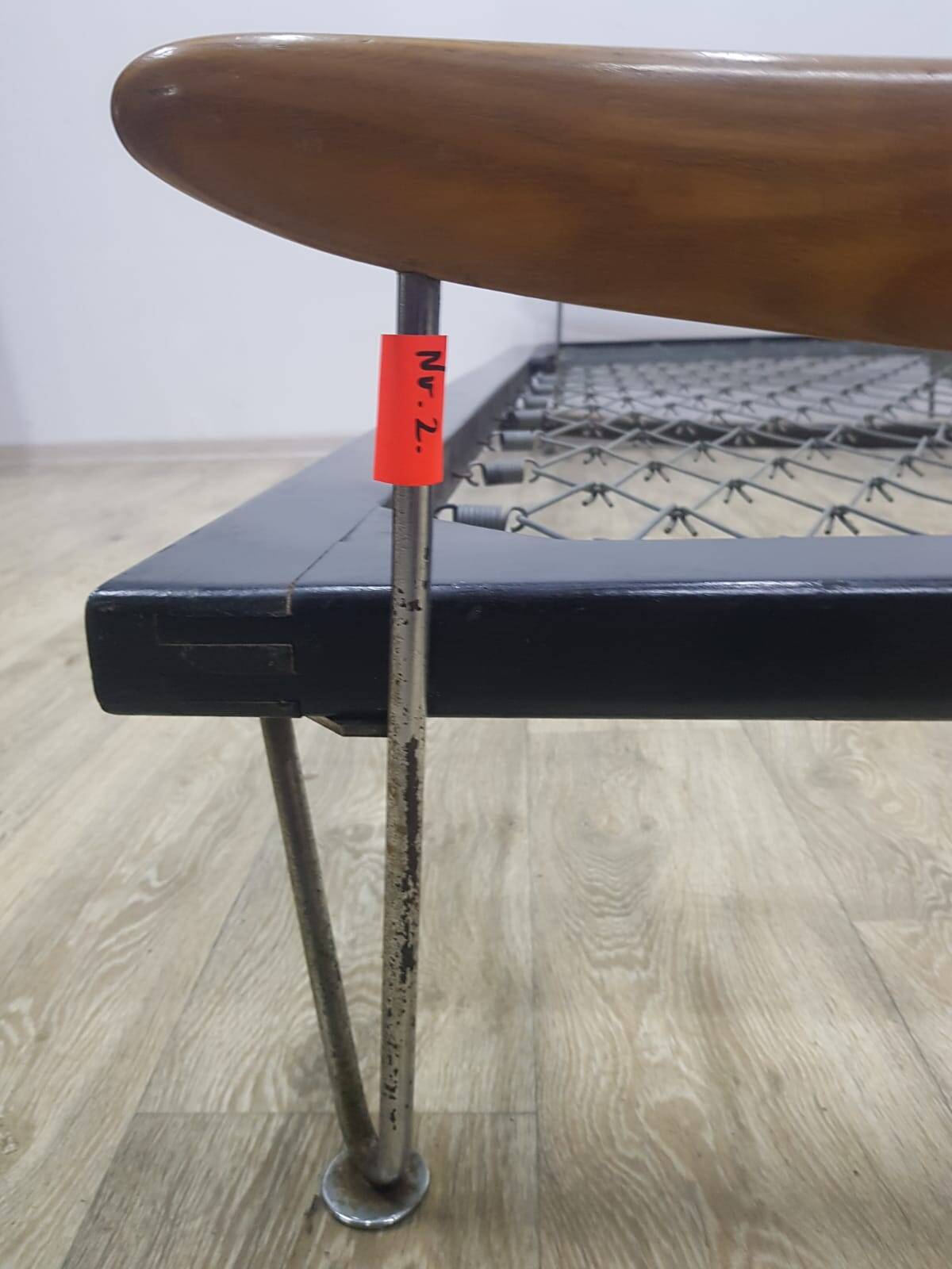 Bed, designed by Fred Ruf for Wohnbedarf, Switzerland, 1950s.