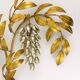 Large gold metal wall lamp in Hollywood Regency style by Hans Kögl, Maison Jansen.