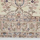 Soft Beige Floral Vintage Rug, One of a Kind Vintage Rug, 277x354 Cm