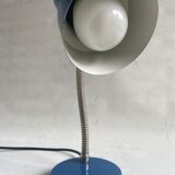 Blue industrial table lamp