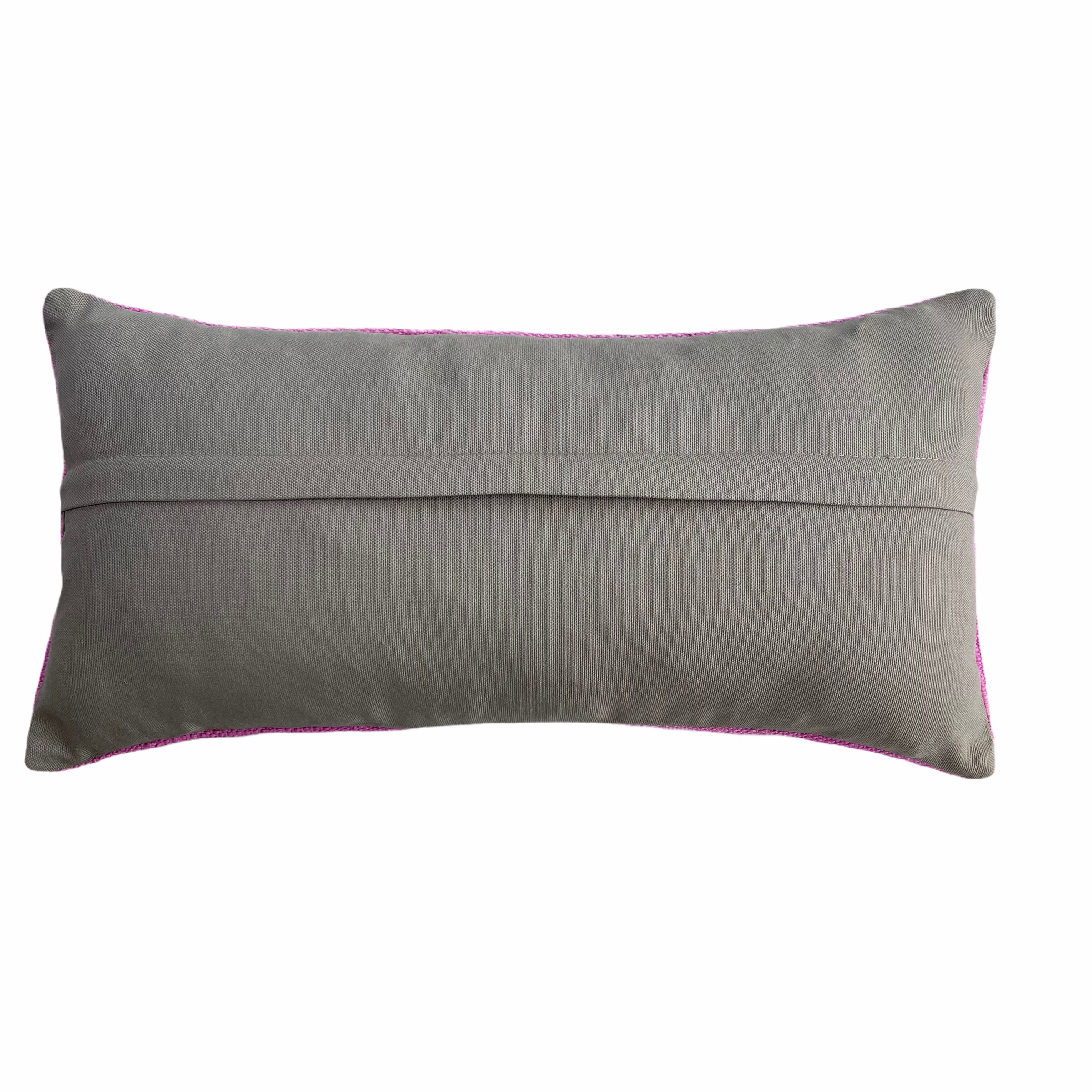 Vintage turkish kilim cushion cover, 30 x 60 cm